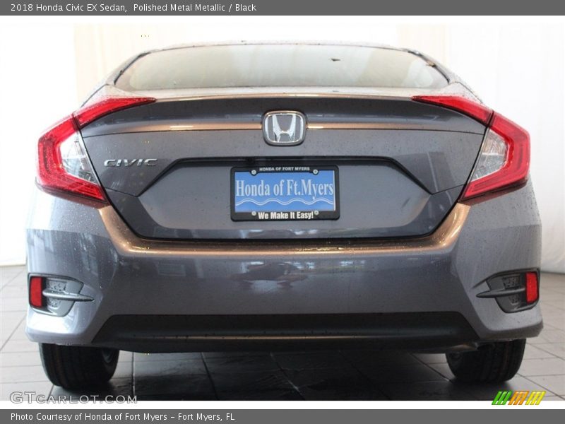 Polished Metal Metallic / Black 2018 Honda Civic EX Sedan