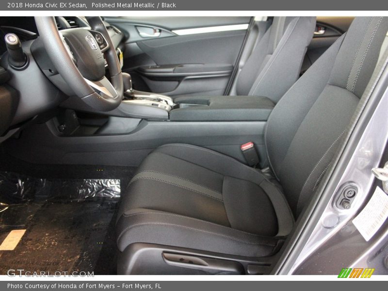 Polished Metal Metallic / Black 2018 Honda Civic EX Sedan