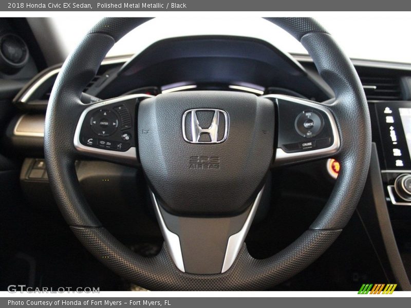 Polished Metal Metallic / Black 2018 Honda Civic EX Sedan