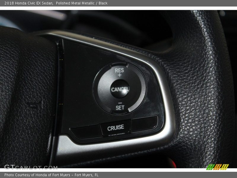 Polished Metal Metallic / Black 2018 Honda Civic EX Sedan