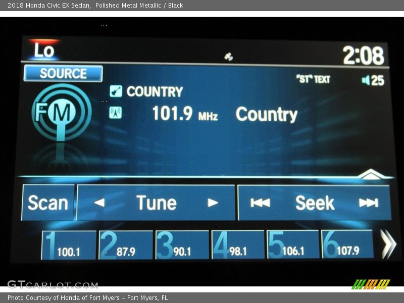 Polished Metal Metallic / Black 2018 Honda Civic EX Sedan