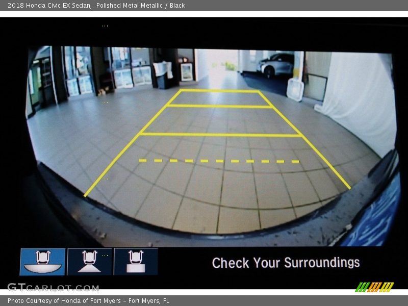 Polished Metal Metallic / Black 2018 Honda Civic EX Sedan