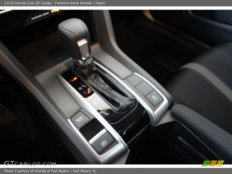 Polished Metal Metallic / Black 2018 Honda Civic EX Sedan