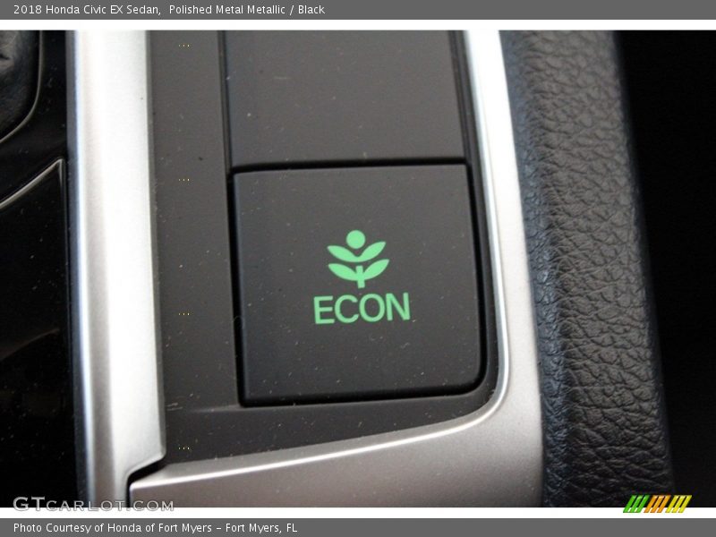 Polished Metal Metallic / Black 2018 Honda Civic EX Sedan