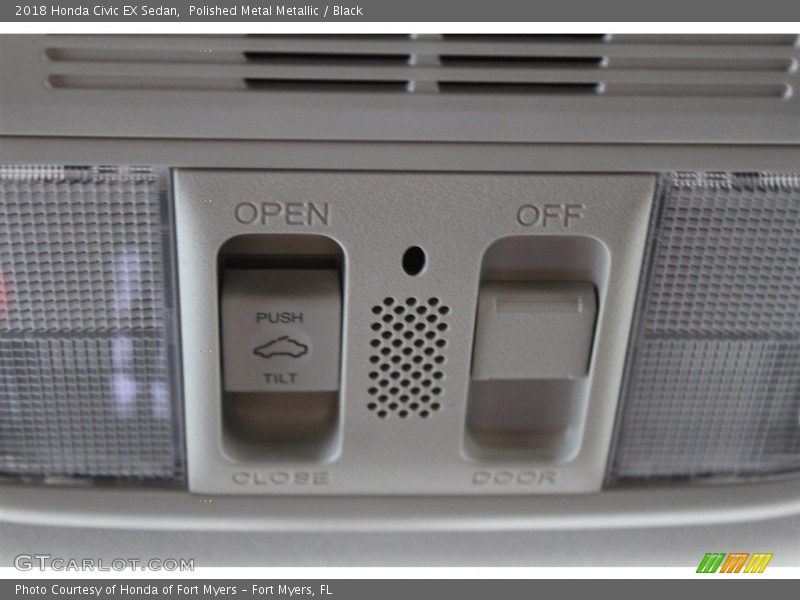 Polished Metal Metallic / Black 2018 Honda Civic EX Sedan