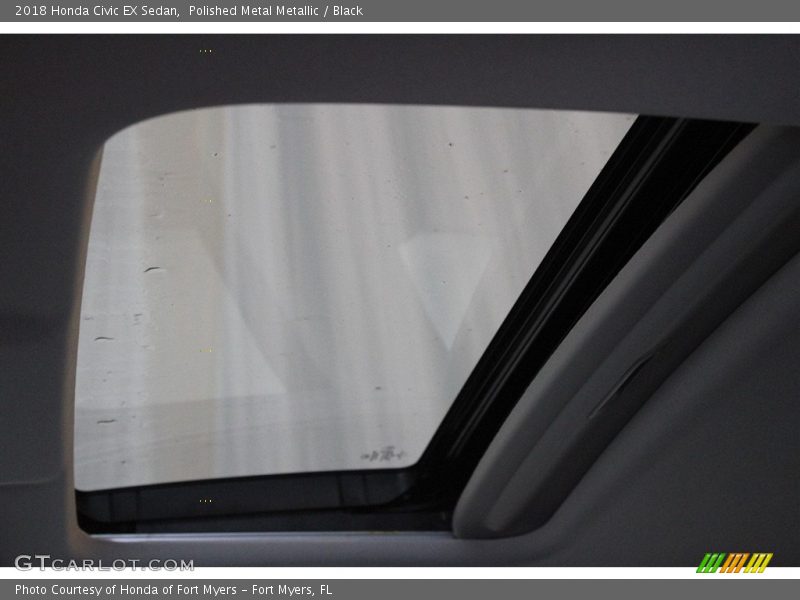 Polished Metal Metallic / Black 2018 Honda Civic EX Sedan