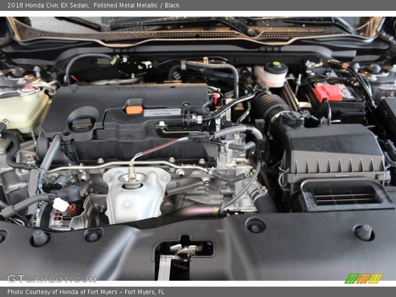 Polished Metal Metallic / Black 2018 Honda Civic EX Sedan