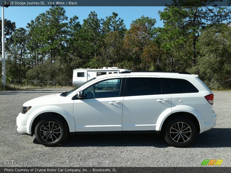 Vice White / Black 2018 Dodge Journey SE