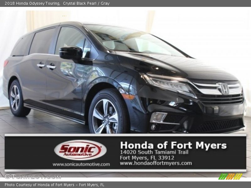 Crystal Black Pearl / Gray 2018 Honda Odyssey Touring