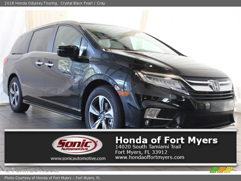 Crystal Black Pearl / Gray 2018 Honda Odyssey Touring