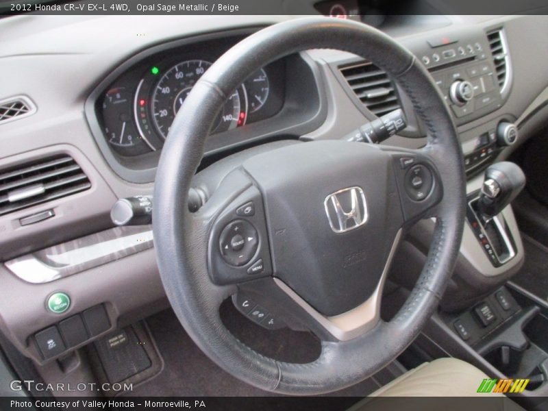 Opal Sage Metallic / Beige 2012 Honda CR-V EX-L 4WD