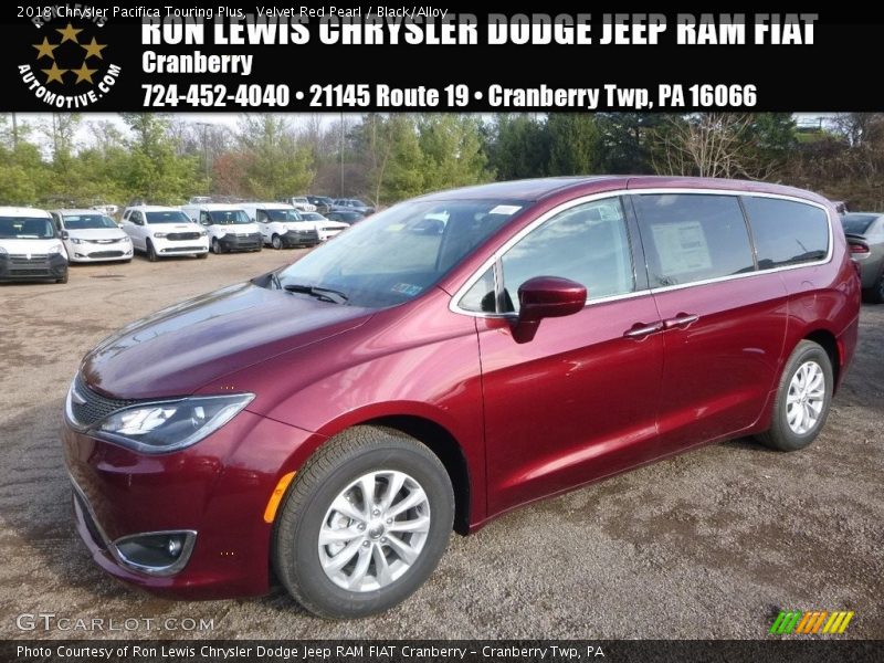 Velvet Red Pearl / Black/Alloy 2018 Chrysler Pacifica Touring Plus