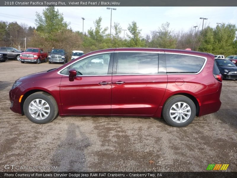 Velvet Red Pearl / Black/Alloy 2018 Chrysler Pacifica Touring Plus