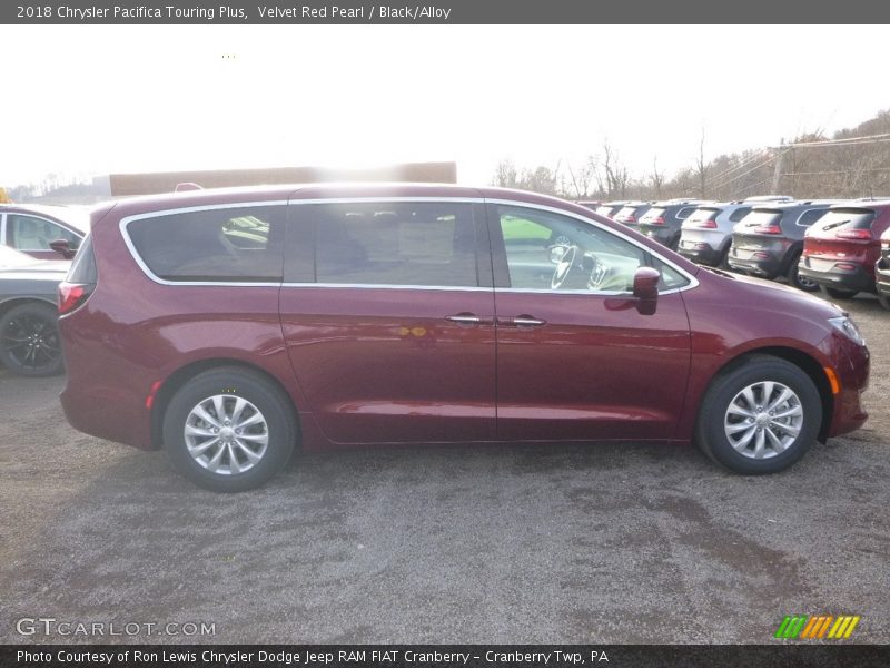 Velvet Red Pearl / Black/Alloy 2018 Chrysler Pacifica Touring Plus