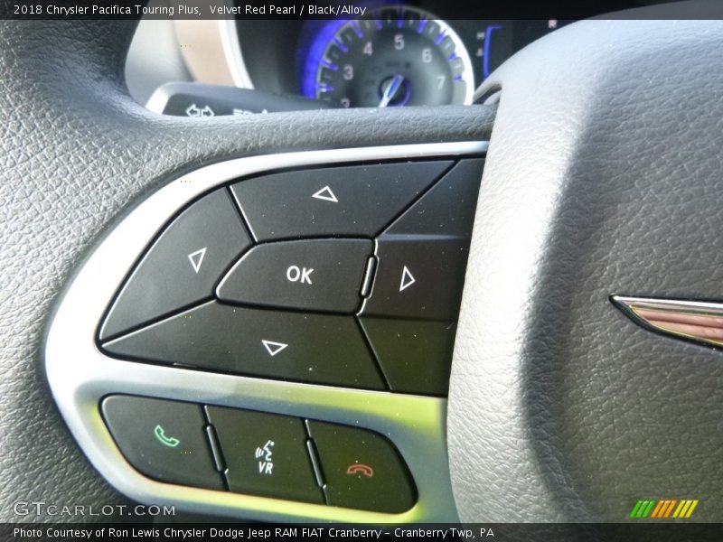 Velvet Red Pearl / Black/Alloy 2018 Chrysler Pacifica Touring Plus