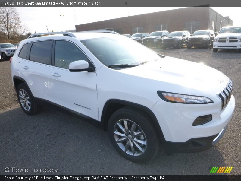 Bright White / Black 2018 Jeep Cherokee Limited 4x4