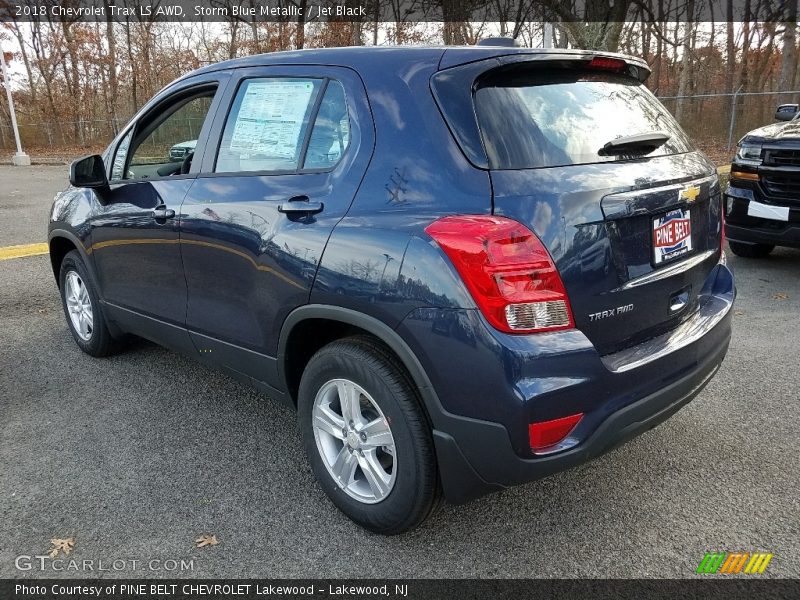 Storm Blue Metallic / Jet Black 2018 Chevrolet Trax LS AWD