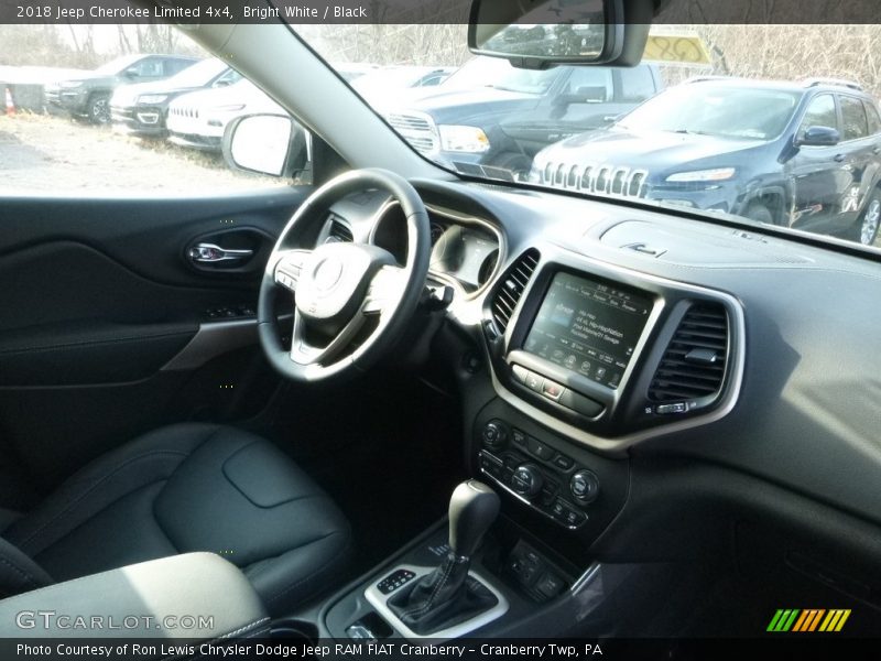 Bright White / Black 2018 Jeep Cherokee Limited 4x4