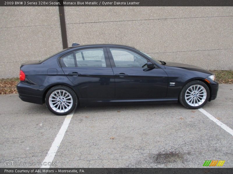 Monaco Blue Metallic / Oyster Dakota Leather 2009 BMW 3 Series 328xi Sedan