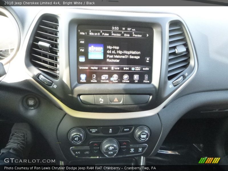 Bright White / Black 2018 Jeep Cherokee Limited 4x4