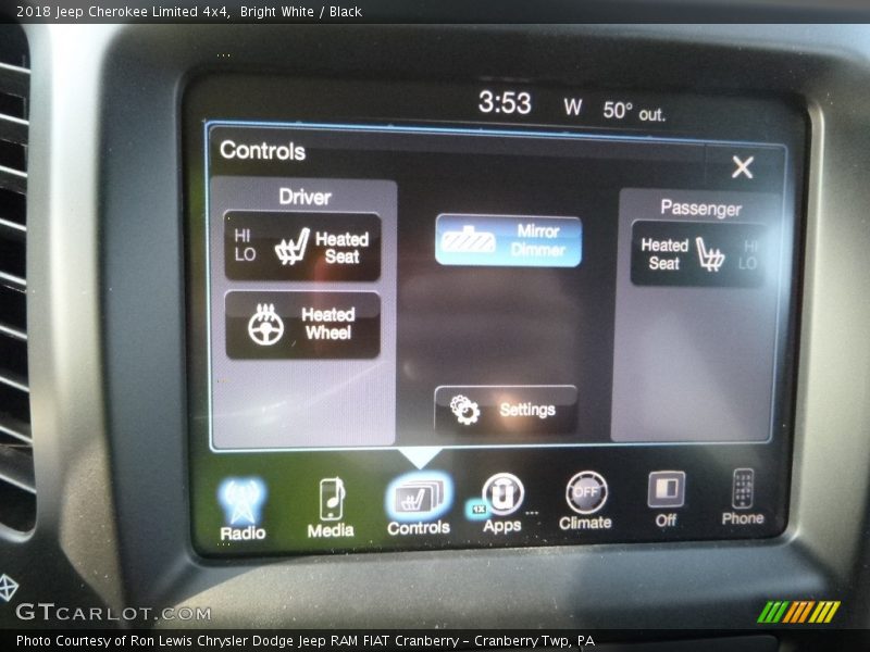 Bright White / Black 2018 Jeep Cherokee Limited 4x4