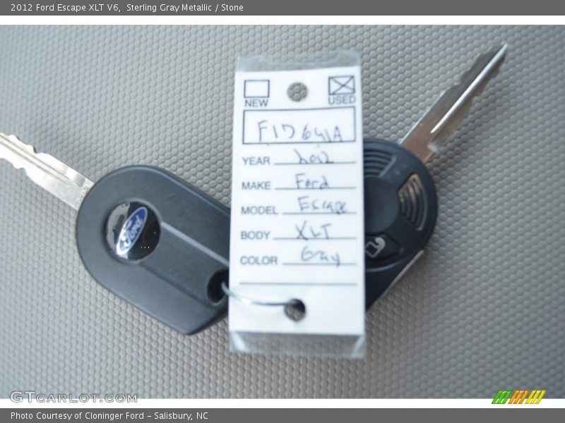 Sterling Gray Metallic / Stone 2012 Ford Escape XLT V6