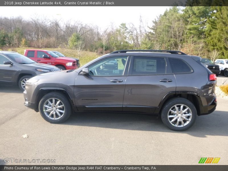 Granite Crystal Metallic / Black 2018 Jeep Cherokee Latitude 4x4