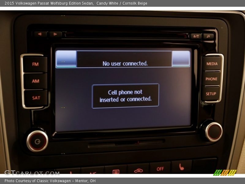 Candy White / Cornsilk Beige 2015 Volkswagen Passat Wolfsburg Edition Sedan