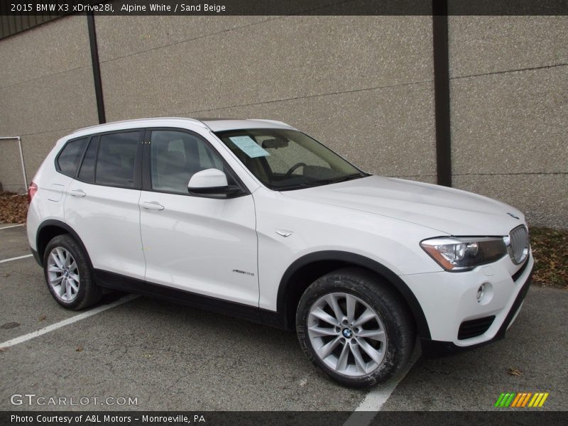 Alpine White / Sand Beige 2015 BMW X3 xDrive28i
