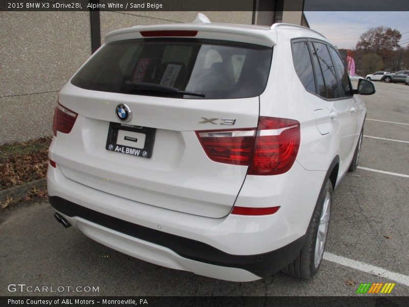 Alpine White / Sand Beige 2015 BMW X3 xDrive28i