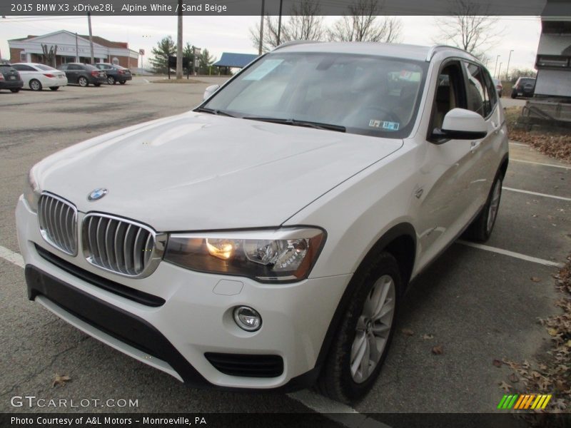 Alpine White / Sand Beige 2015 BMW X3 xDrive28i