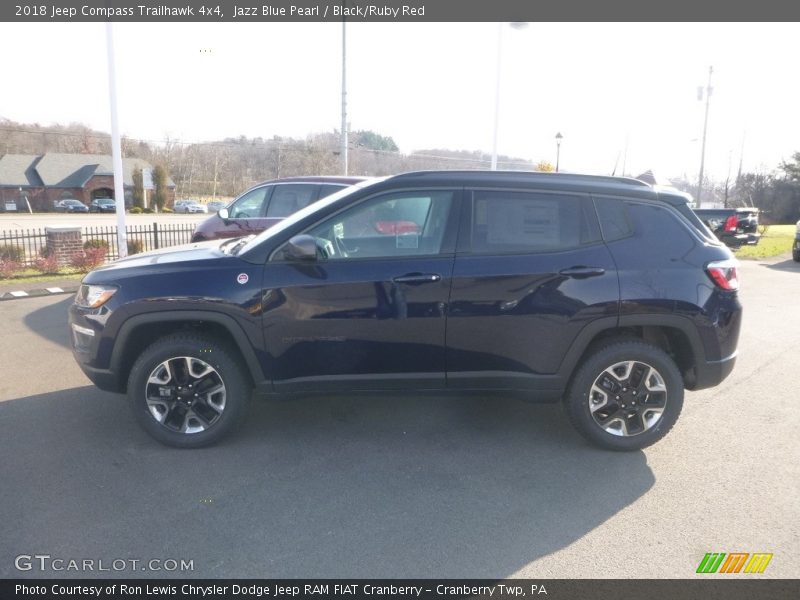 Jazz Blue Pearl / Black/Ruby Red 2018 Jeep Compass Trailhawk 4x4