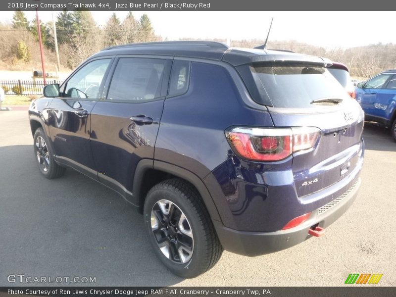 Jazz Blue Pearl / Black/Ruby Red 2018 Jeep Compass Trailhawk 4x4