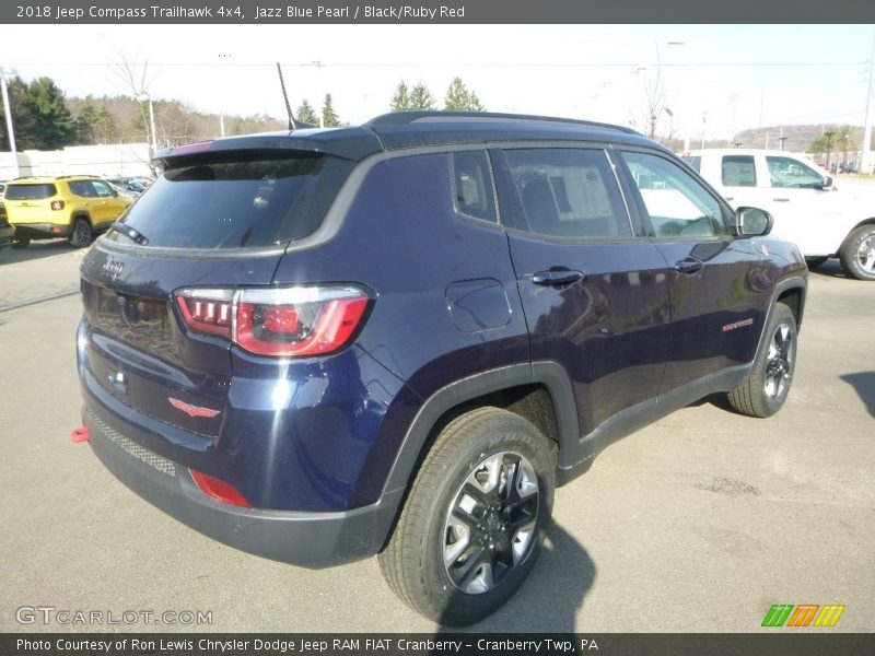Jazz Blue Pearl / Black/Ruby Red 2018 Jeep Compass Trailhawk 4x4