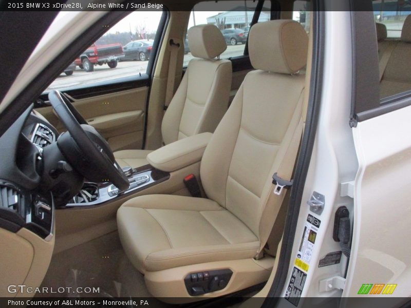 Alpine White / Sand Beige 2015 BMW X3 xDrive28i