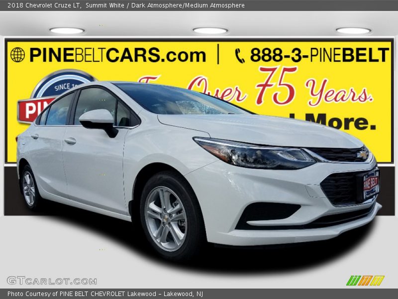 Summit White / Dark Atmosphere/Medium Atmosphere 2018 Chevrolet Cruze LT