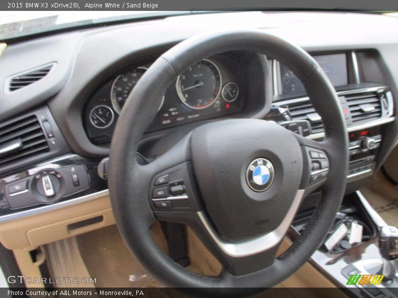 Alpine White / Sand Beige 2015 BMW X3 xDrive28i