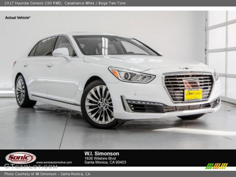 Casablanca White / Beige Two Tone 2017 Hyundai Genesis G90 RWD