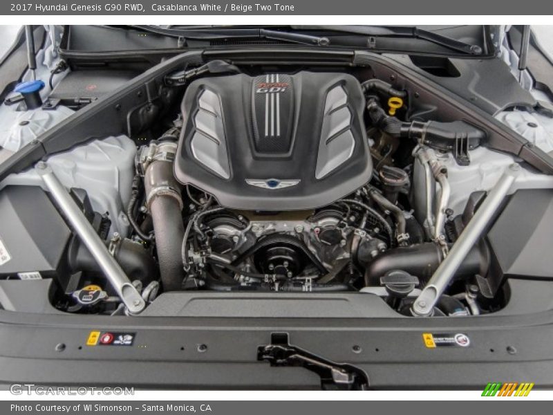  2017 Genesis G90 RWD Engine - 3.3 Liter GDI Twin-Turbocharged DOHC 24-Valve D-CVVT V6