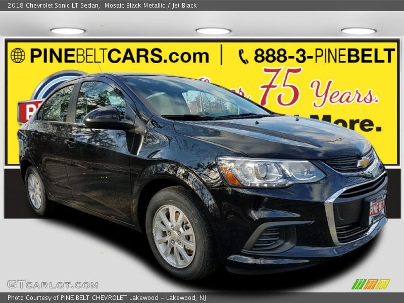 Mosaic Black Metallic / Jet Black 2018 Chevrolet Sonic LT Sedan