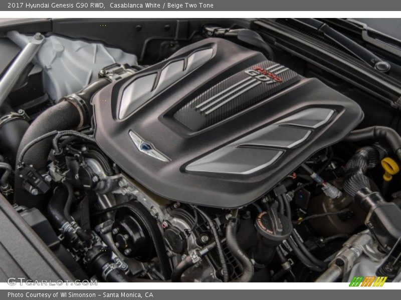  2017 Genesis G90 RWD Engine - 3.3 Liter GDI Twin-Turbocharged DOHC 24-Valve D-CVVT V6