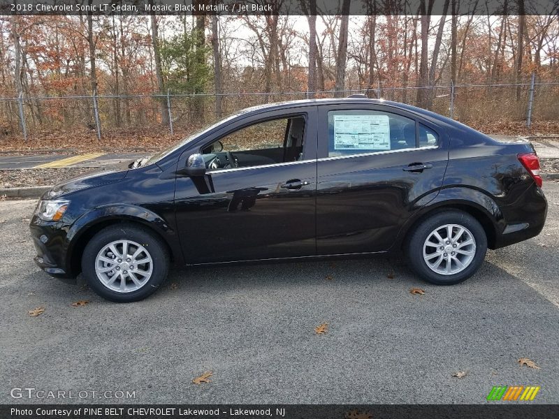 Mosaic Black Metallic / Jet Black 2018 Chevrolet Sonic LT Sedan