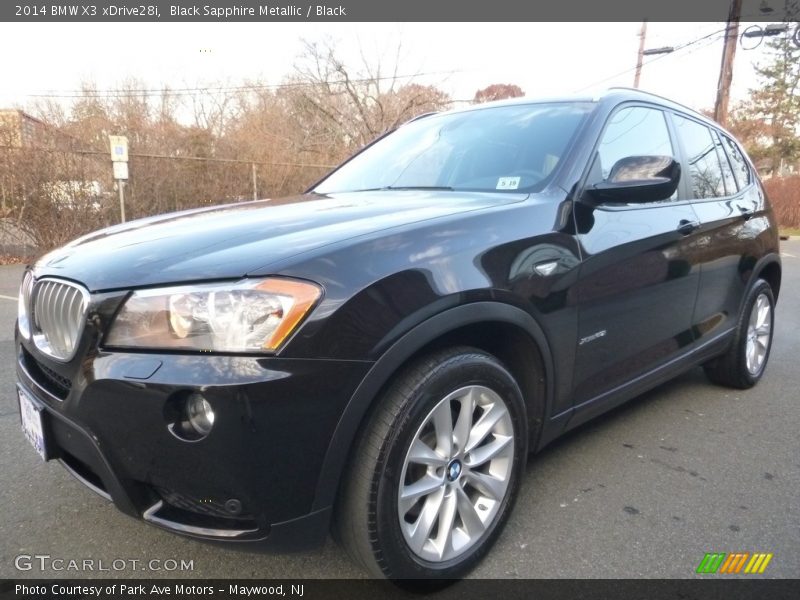 Black Sapphire Metallic / Black 2014 BMW X3 xDrive28i
