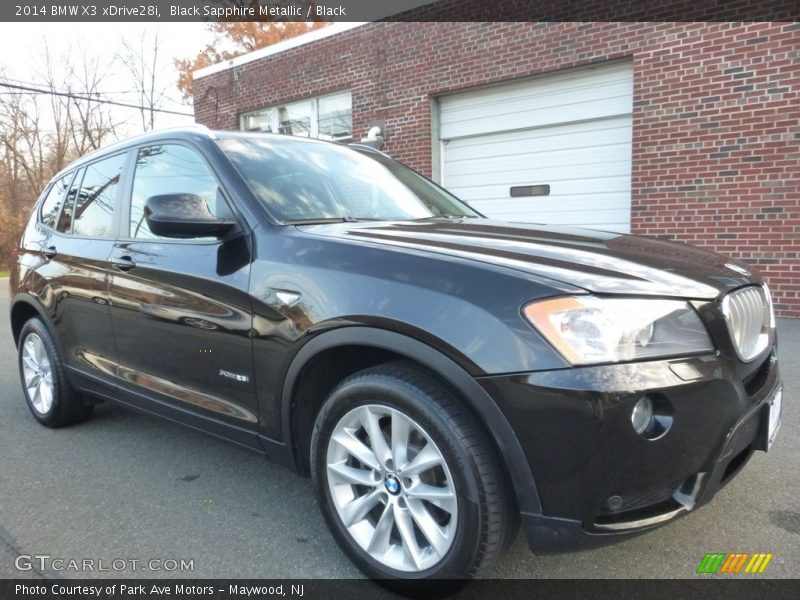 Black Sapphire Metallic / Black 2014 BMW X3 xDrive28i