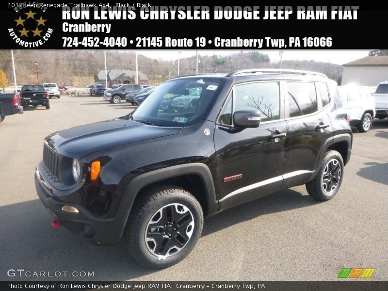 Black / Black 2017 Jeep Renegade Trailhawk 4x4