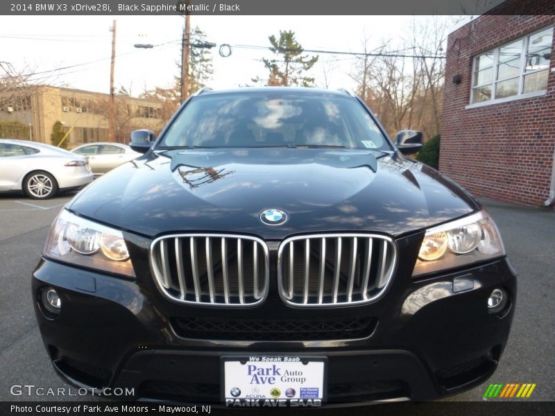 Black Sapphire Metallic / Black 2014 BMW X3 xDrive28i