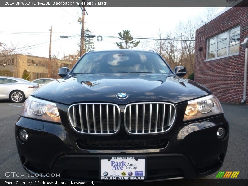 Black Sapphire Metallic / Black 2014 BMW X3 xDrive28i