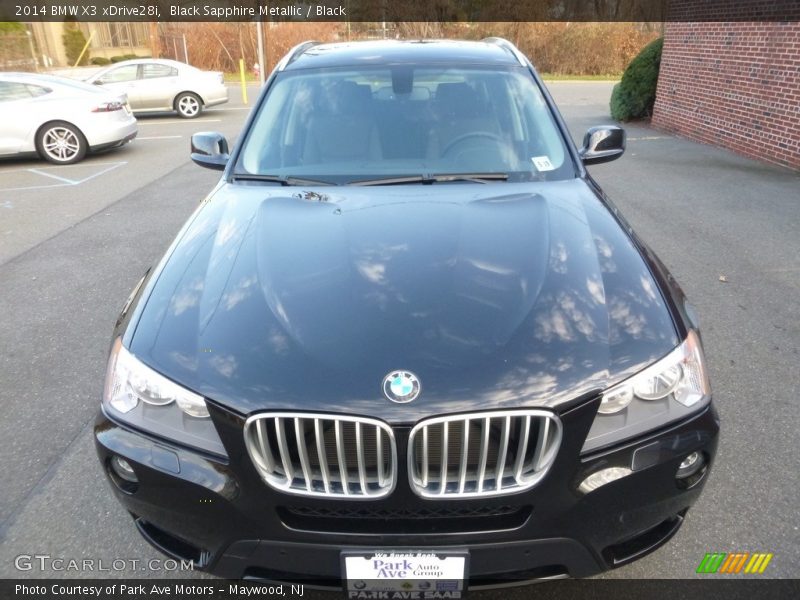 Black Sapphire Metallic / Black 2014 BMW X3 xDrive28i