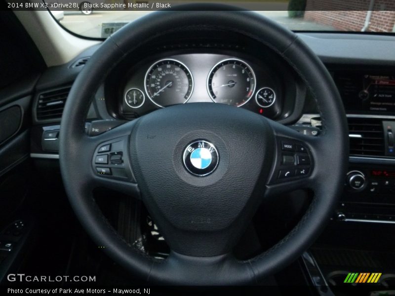 Black Sapphire Metallic / Black 2014 BMW X3 xDrive28i