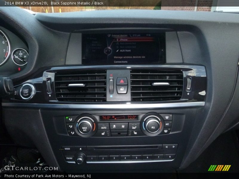 Black Sapphire Metallic / Black 2014 BMW X3 xDrive28i